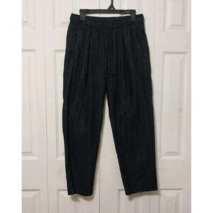 Old Navy Billie Ankle Pants Womens Medium Navy Pleated Drawstring High Waisted